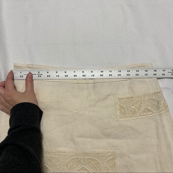 Moulinette Soeurs Off White Lacy Leaf Insert Skirt - Picture 3 of 7